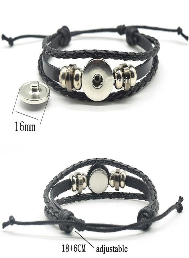 Trunkin Anime Itachi Uchiha Mangekyou Sharingan Cosplay Braided Leather Bracelet Rinnegan Eye Bracelet For Unisex Adult (Itachi Uchiha Mangekyou Sharingan) - Image 3